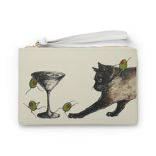 Load image into Gallery viewer, A Game of Cat and Olive Clutch

